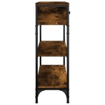 vidaXL Măsuță consolă, stejar fumuriu, 72,5x25x75 cm, lemn prelucrat vidaXL Măsuță consolă, stejar fumuriu, 72,5x25x75 cm, lemn prelucrat