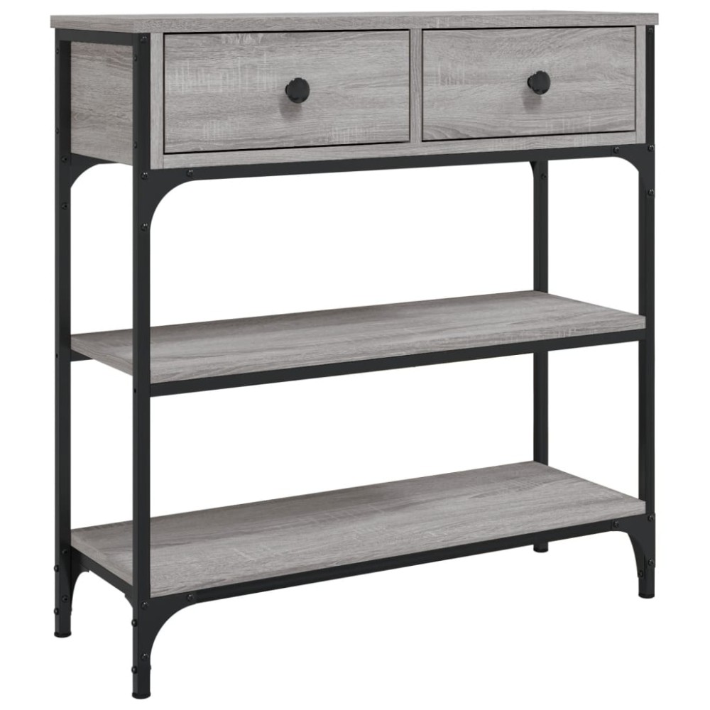 vidaXL Măsuță consolă, gri sonoma, 72,5x25x75 cm, lemn prelucrat