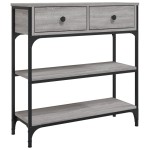 vidaXL Măsuță consolă, gri sonoma, 72,5x25x75 cm, lemn prelucrat vidaXL Măsuță consolă, gri sonoma, 72,5x25x75 cm, lemn prelucrat