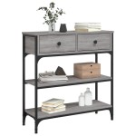 vidaXL Măsuță consolă, gri sonoma, 72,5x25x75 cm, lemn prelucrat vidaXL Măsuță consolă, gri sonoma, 72,5x25x75 cm, lemn prelucrat
