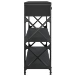 vidaXL Măsuță consolă, negru, 100x28x75 cm, lemn compozit vidaXL Măsuță consolă, negru, 100x28x75 cm, lemn compozit