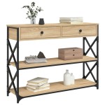 vidaXL Măsuță consolă, stejar sonoma, 100x28x75 cm, lemn prelucrat vidaXL Măsuță consolă, stejar sonoma, 100x28x75 cm, lemn prelucrat