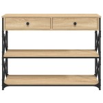 vidaXL Măsuță consolă, stejar sonoma, 100x28x75 cm, lemn prelucrat vidaXL Măsuță consolă, stejar sonoma, 100x28x75 cm, lemn prelucrat