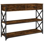 vidaXL Măsuță consolă, stejar fumuriu, 100x28x75 cm, lemn prelucrat vidaXL Măsuță consolă, stejar fumuriu, 100x28x75 cm, lemn prelucrat