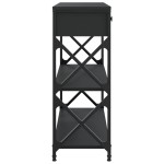 vidaXL Măsuță consolă, negru, 75x28x75 cm, lemn compozit vidaXL Măsuță consolă, negru, 75x28x75 cm, lemn compozit