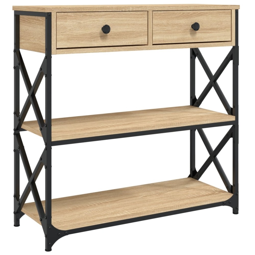 vidaXL Masă consolă, stejar sonoma, 75x28x75 cm, lemn prelucrat