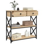 vidaXL Masă consolă, stejar sonoma, 75x28x75 cm, lemn prelucrat vidaXL Masă consolă, stejar sonoma, 75x28x75 cm, lemn prelucrat