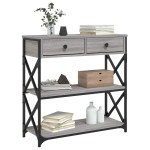 vidaXL Măsuță consolă, gri sonoma, 75x28x75 cm, lemn prelucrat vidaXL Măsuță consolă, gri sonoma, 75x28x75 cm, lemn prelucrat