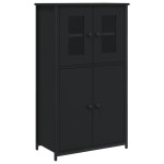 vidaXL Dulap înalt, negru, 62x32x106,5 cm, lemn prelucrat
