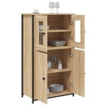 vidaXL Dulap înalt, stejar sonoma, 62x32x106,5 cm, lemn prelucrat