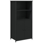 vidaXL Dulap înalt, negru, 62x36x121,5 cm, lemn prelucrat