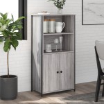 vidaXL Dulap înalt, gri sonoma, 62x36x121,5 cm, lemn compozit