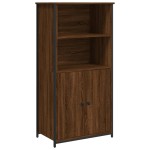 vidaXL Dulap înalt, stejar maro, 62x36x121,5 cm, lemn compozit