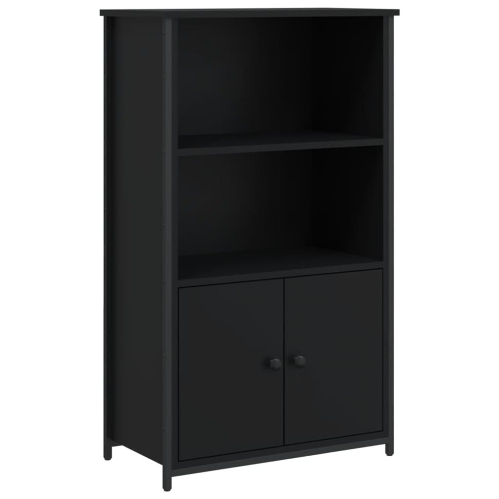 vidaXL Dulap înalt, negru, 62x32x103,5 cm, lemn compozit