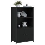 vidaXL Dulap înalt, negru, 62x32x103,5 cm, lemn compozit