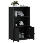 vidaXL Dulap înalt, negru, 62x32x103,5 cm, lemn compozit
