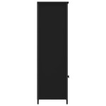 vidaXL Dulap înalt, negru, 62x32x103,5 cm, lemn compozit