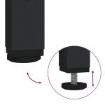 vidaXL Raft brutărie cu 6 niveluri, negru, 90x40x180 cm lemn prelucrat vidaXL Raft brutărie cu 6 niveluri, negru, 90x40x180 cm lemn prelucrat