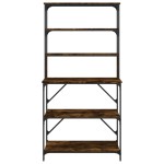 vidaXL Raft brutărie cu 6 niveluri, stejar fumuriu, 90x40x180 cm, lemn vidaXL Raft brutărie cu 6 niveluri, stejar fumuriu, 90x40x180 cm, lemn