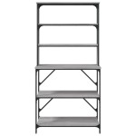 vidaXL Raft brutărie cu 6 niveluri, sonoma gri, 90x40x180 cm, lemn vidaXL Raft brutărie cu 6 niveluri, sonoma gri, 90x40x180 cm, lemn