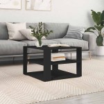 vidaXL Măsuță de cafea, negru, 59,5x59,5x40 cm, lemn compozit vidaXL Măsuță de cafea, negru, 59,5x59,5x40 cm, lemn compozit