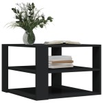 vidaXL Măsuță de cafea, negru, 59,5x59,5x40 cm, lemn compozit vidaXL Măsuță de cafea, negru, 59,5x59,5x40 cm, lemn compozit