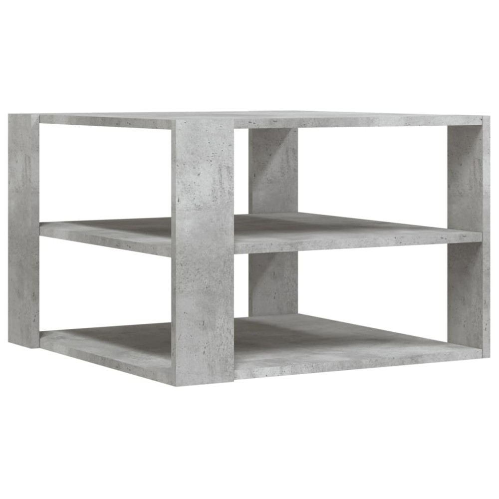 vidaXL Măsuță de cafea, gri beton, 59,5x59,5x40 cm, lemn compozit
