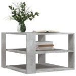vidaXL Măsuță de cafea, gri beton, 59,5x59,5x40 cm, lemn compozit vidaXL Măsuță de cafea, gri beton, 59,5x59,5x40 cm, lemn compozit