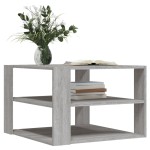 vidaXL Măsuță de cafea, gri sonoma, 59,5x59,5x40 cm, lemn compozit