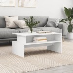 vidaXL Măsuță de cafea, alb, 90x55x42,5 cm, lemn prelucrat vidaXL Măsuță de cafea, alb, 90x55x42,5 cm, lemn prelucrat