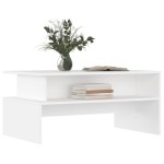 vidaXL Măsuță de cafea, alb, 90x55x42,5 cm, lemn prelucrat vidaXL Măsuță de cafea, alb, 90x55x42,5 cm, lemn prelucrat