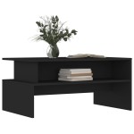 vidaXL Măsuță de cafea, negru, 90x55x42,5 cm, lemn compozit