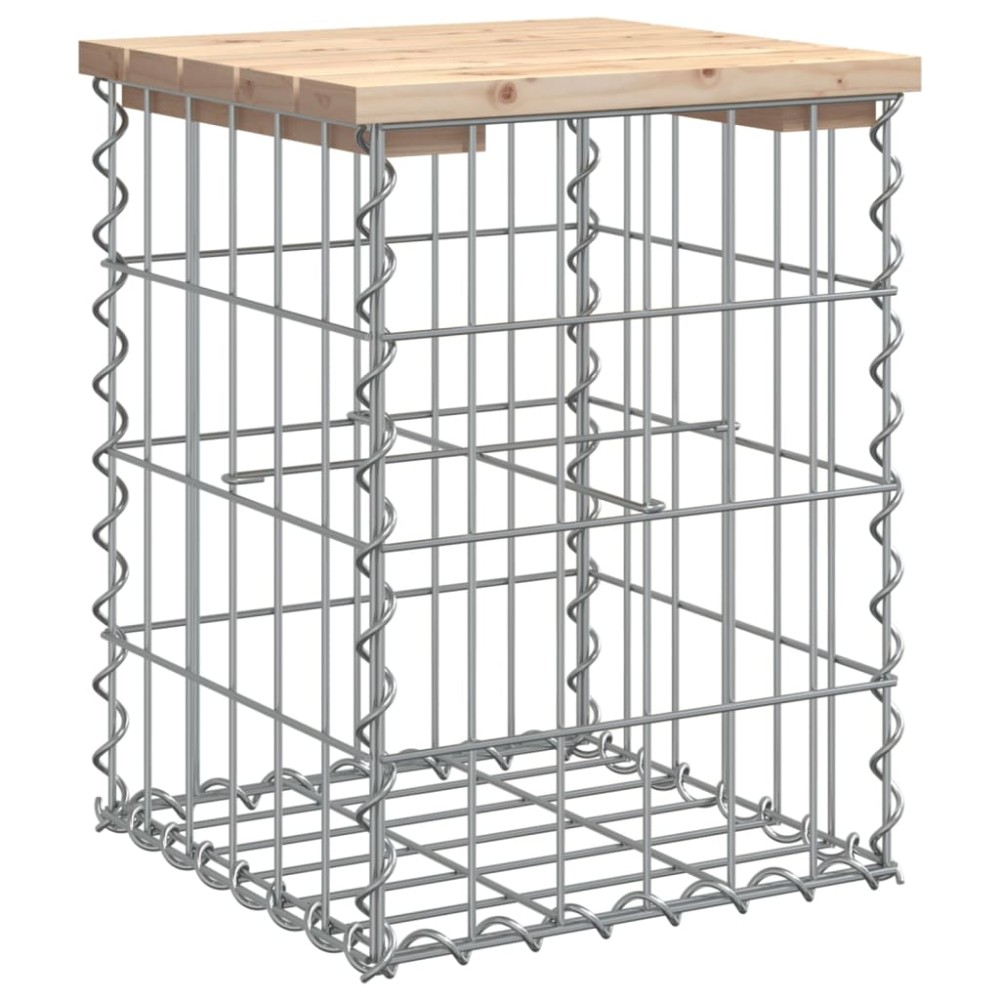vidaXL Bancă de grădină, design gabion, 33x31x42 cm, lemn masiv de pin
