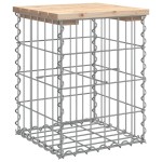 vidaXL Bancă de grădină, design gabion, 33x31x42 cm, lemn masiv de pin