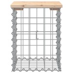 vidaXL Bancă de grădină, design gabion, 33x31x42 cm, lemn masiv de pin