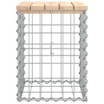 vidaXL Bancă de grădină, design gabion, 33x31x42 cm, lemn masiv de pin