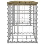 vidaXL Bancă grădină, design gabion, 103x31x42 cm, lemn pin impregnat