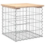 vidaXL Bancă de grădină, design gabion, 43x44x42 cm, lemn masiv de pin