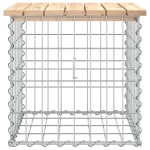 vidaXL Bancă de grădină, design gabion, 43x44x42 cm, lemn masiv de pin