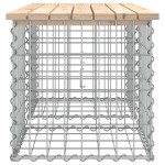 vidaXL Bancă de grădină, design gabion, 103x44x42cm, lemn masiv de pin