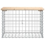 vidaXL Bancă de grădină, design gabion, 63x31,5x42 cm, lemn masiv pin