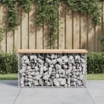 vidaXL Bancă de grădină, design gabion, 83x31,5x42 cm, lemn masiv pin vidaXL Bancă de grădină, design gabion, 83x31,5x42 cm, lemn masiv pin