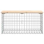 vidaXL Bancă de grădină, design gabion, 83x31,5x42 cm, lemn masiv pin vidaXL Bancă de grădină, design gabion, 83x31,5x42 cm, lemn masiv pin