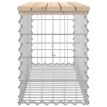 vidaXL Bancă de grădină, design gabion, 103x31,5x42 cm, lemn masiv pin