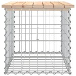 vidaXL Bancă de grădină, design gabion, 63x44x42 cm, lemn masiv de pin