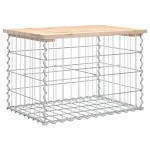 vidaXL Bancă de grădină, design gabion, 63x44x42 cm, lemn masiv de pin
