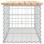 vidaXL Bancă de grădină, design gabion, 83x44x42 cm, lemn masiv de pin