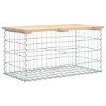 vidaXL Bancă de grădină, design gabion, 83x44x42 cm, lemn masiv de pin