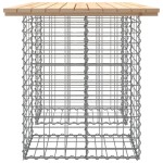 vidaXL Masă de grădină cu gabioane, 100x70x72 cm, lemn masiv de pin