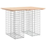 vidaXL Bancă de grădină, design gabion, 100x70x72cm, lemn masiv de pin
